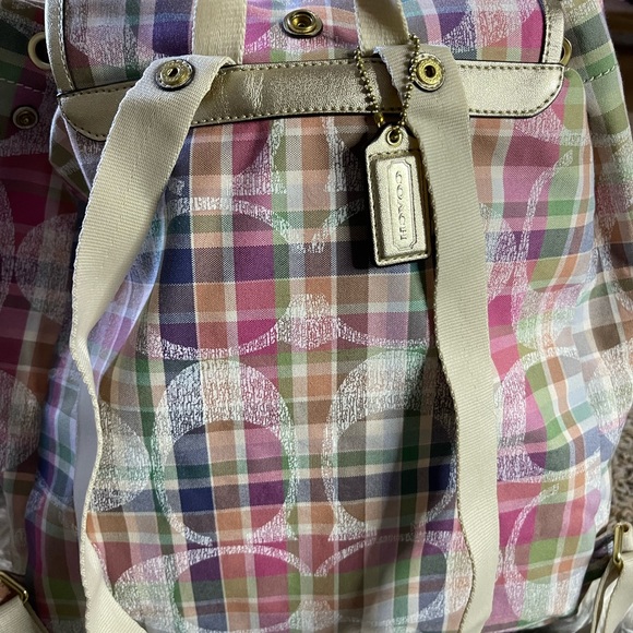 Coach Madras Pastel Plaid Backpack main image 5